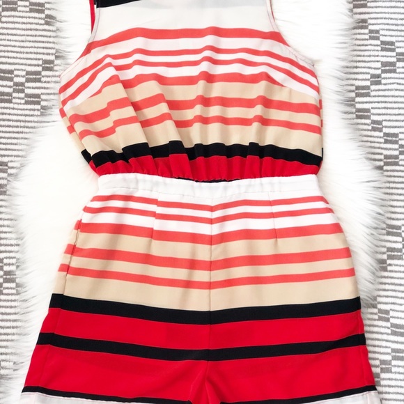 Peter Som for Design Nation Chic Sleeveless Stripe Romper One Piece Jumpsuit 10 - Picture 3 of 8